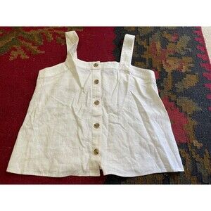 J Crew 100 P Linen White Blouse Shirt Women’s M